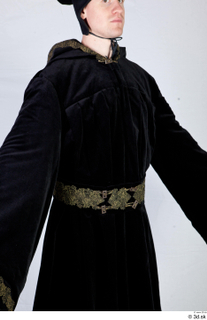  Photos Medieval Monk in Black suit 1 15th century Medieval Clothing Monk black habit upper body 0010.jpg